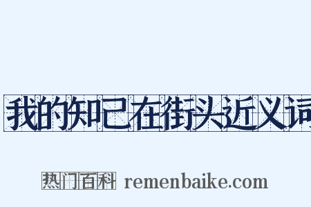 我的知己在街头近义词是什么意思的图片